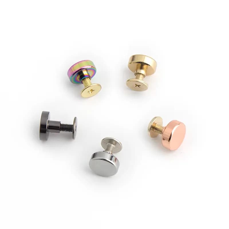 New Solid Copper Metal Handbag Bottom Decorative Studs Buckle Hardware Rivet, front view