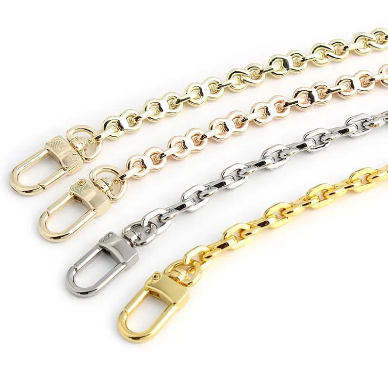 2023 Purse Colorful Metal Crossbody Gold 8 Shape Thin Chunky Girls Shoulder, front view