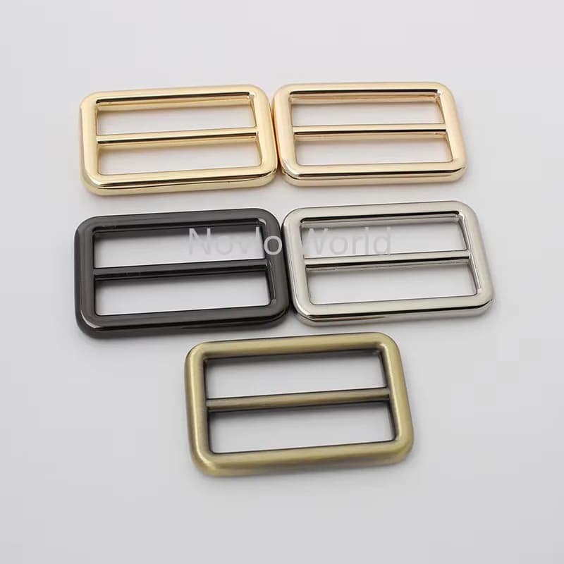 Custom 25mm 38mm 2 Inch Metal Rainbow Rectangle Bag Strap Adjustable Webbing, front view