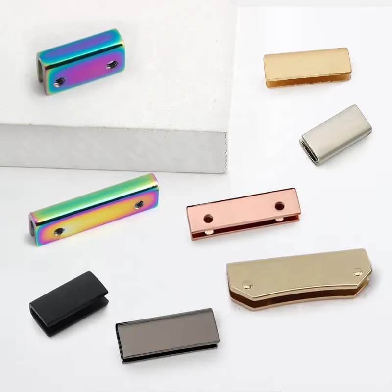 20/25/34/38/50/100mm Custom Belt End Purse Bag Buckle Clip Corner Strap Zipper, front view