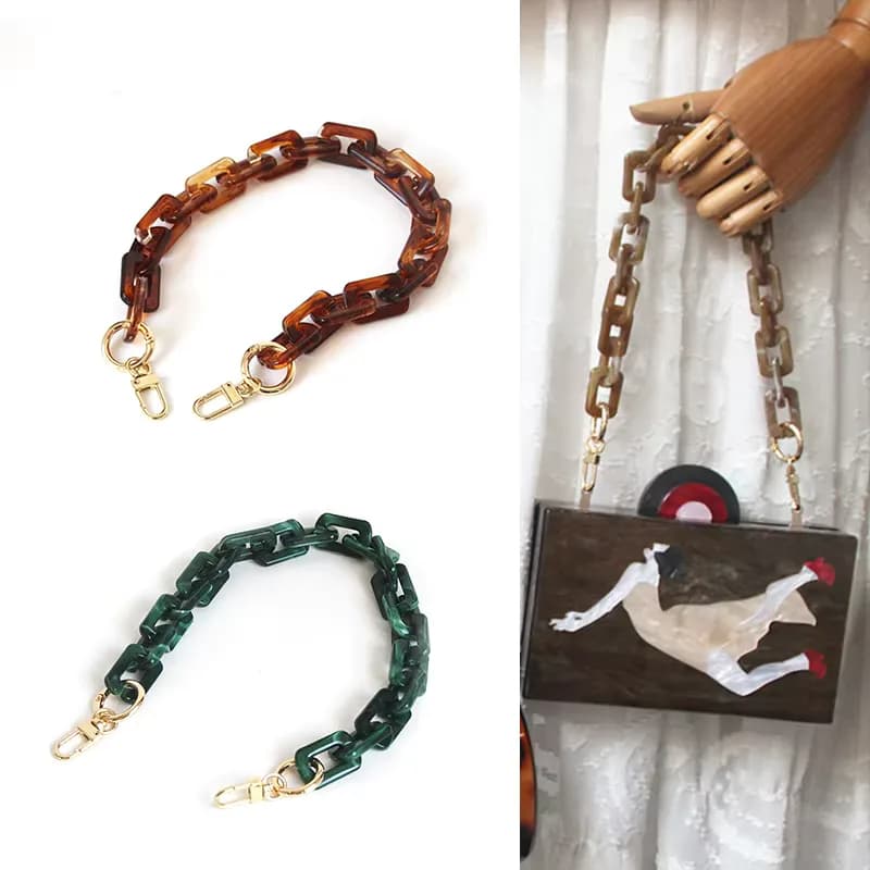 Fashion Large Big Chunky Resin Plastic Acrylic Clutch Purses Frames Decorative, front view