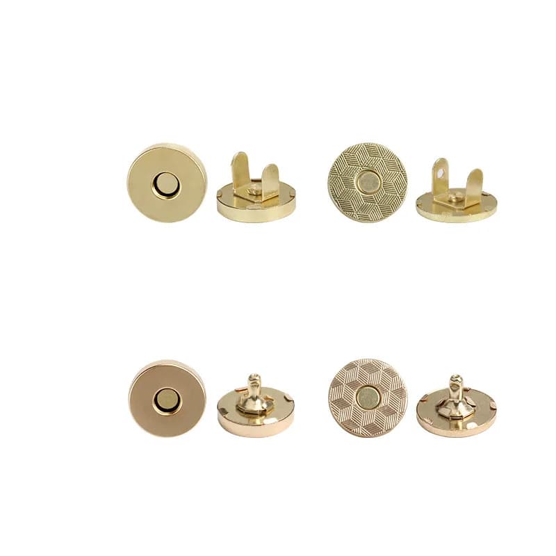 10/14/18 mm Magnetic Snaps Plated Magnet Button for Bag, front view