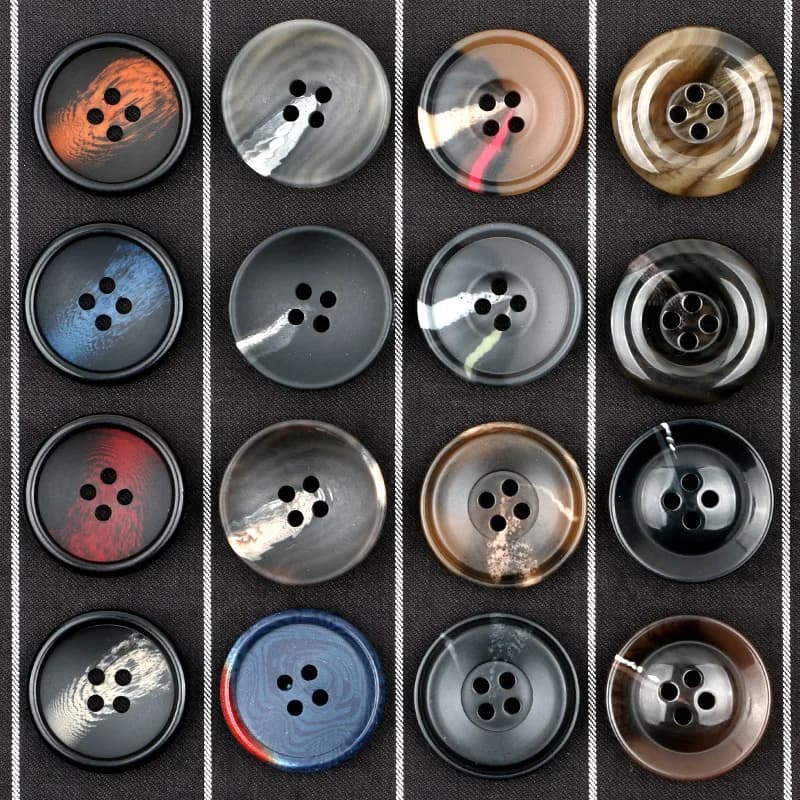 Thousands of Style Custom Eco-friendly Resin Button for Coat Garment, front view
