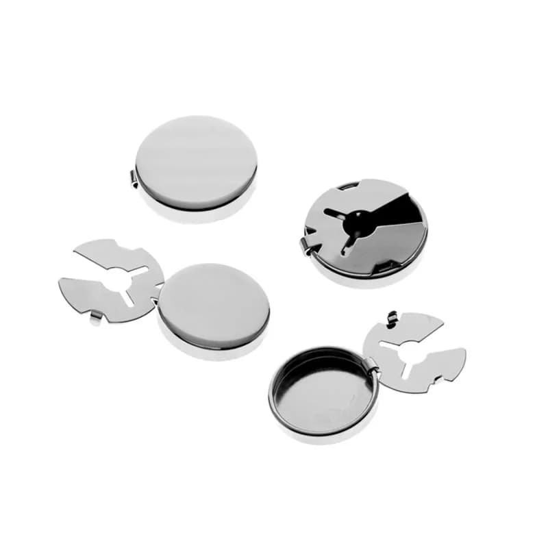 15mm 17.5mm 20mm Galvanized Cooper Button Cup Tortoise Buckle Personalized, front view