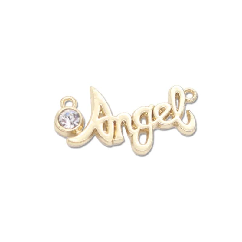 MANCHAO Customized Embossed Alphabet Gold Logo Inlaid Crystal Metal Labels for Luggage Bags Eco-Friendly Model XCJ-051 - view 1