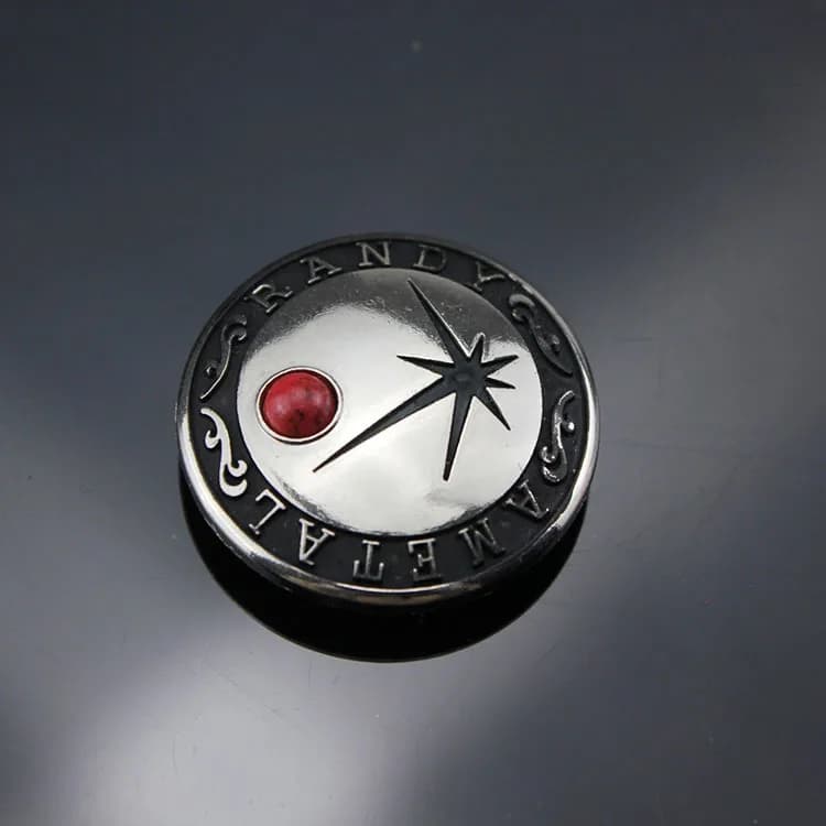 Western Antique Silver Bomb Round Conchos With Screw Back 29mm, front view
