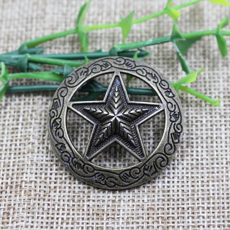 Factory Star Shaped Concho Screw Back Concho, front view