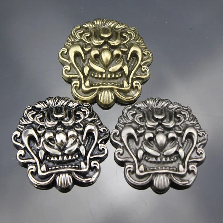 Fashion Design Custom 3D Conchos Wallet Diy Accessories Metal Conchos Screw, front view