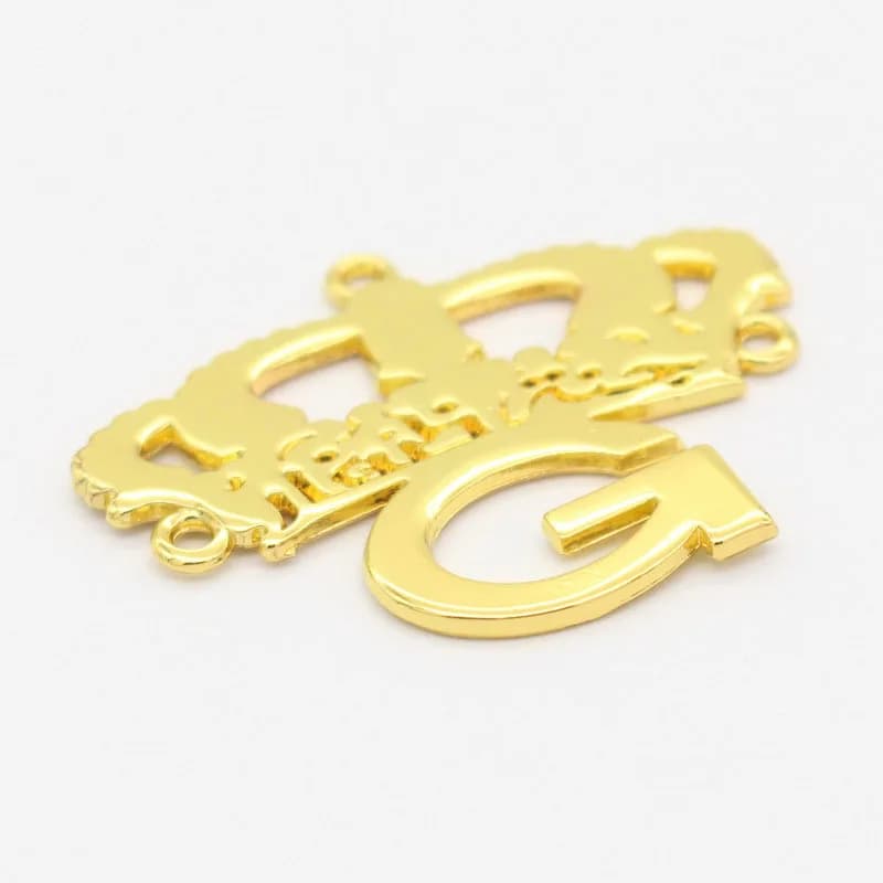 Tags Plating Steel Stainless Metal Decorative and Clothing Metal Labels for, front view