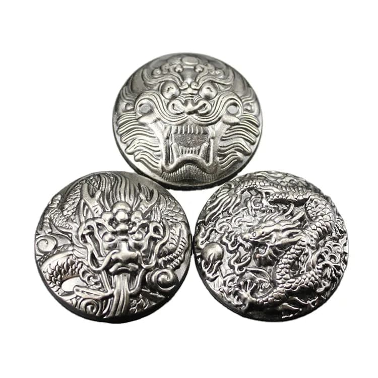 Custom Western Dragon Metal Western Conchos for Leather, front view