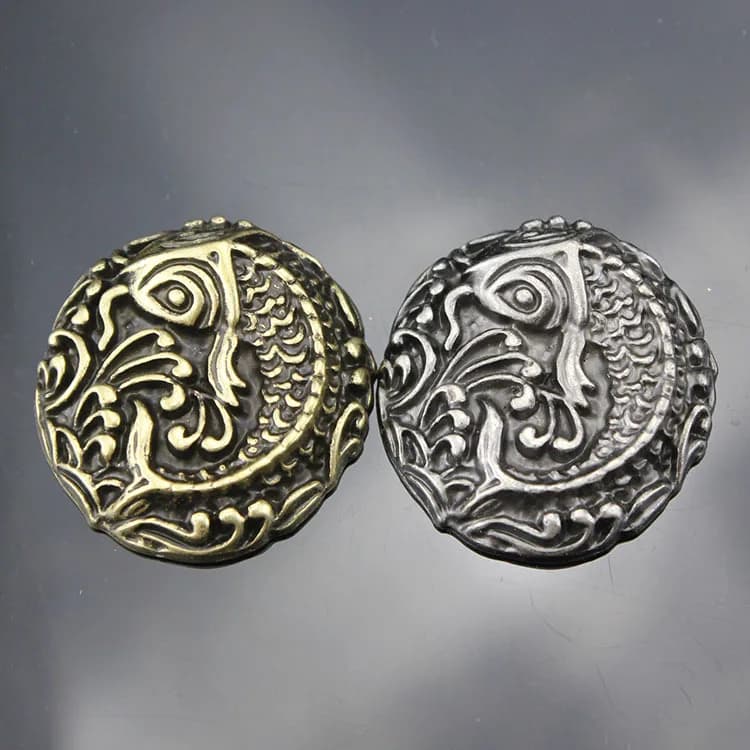 Factory Antique Screw Back Conchos for Leather, front view