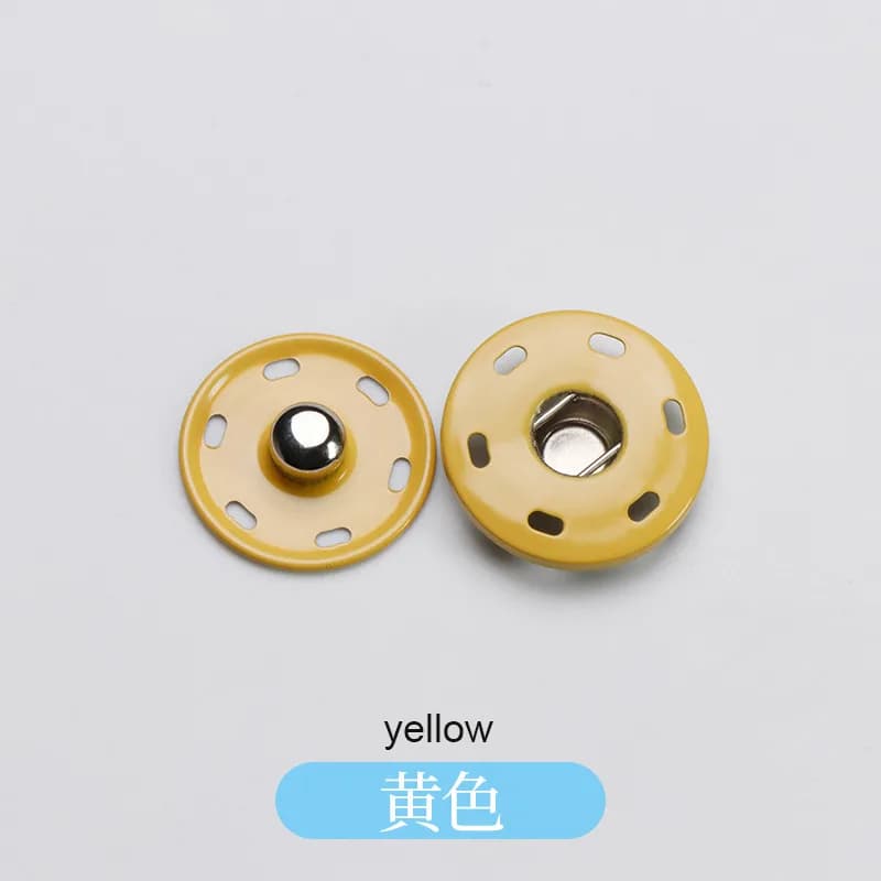 Factory Loop Pins Gold Silver Red Yellow Black Invisibility Pressed Snap, front view