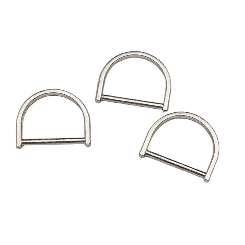 20mm Zinc Alloy D Ring Bag Metal Accessory Decorative Small Rope Buckle for, front view