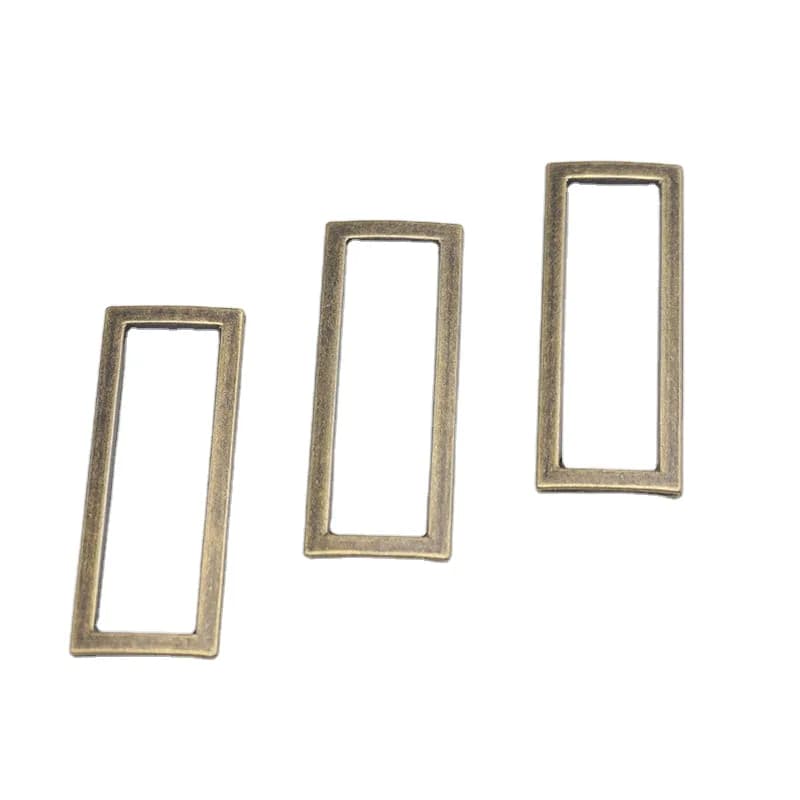 40mm Square Metal Western Belt Shoe Cloth Strap Dog Collar Buckle Made From, front view
