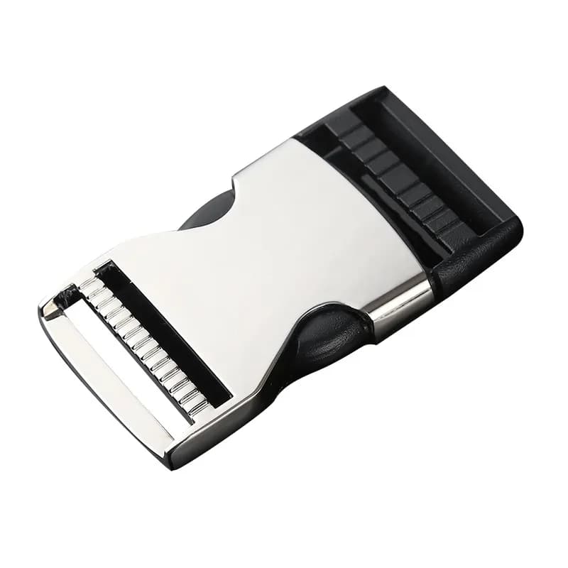 China Factory Custom Handbag Parts Backpack Buckles Adjustable Metal Quick, front view