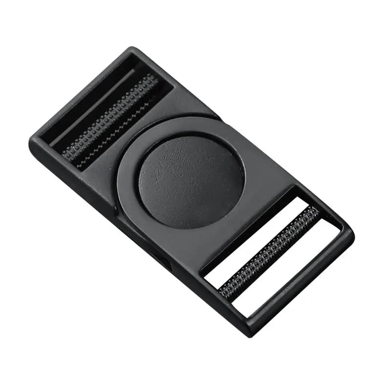 Custom Logo Black Color Dog Collar 30mm Belt Zinc Alloy One Side Quick Release, front view