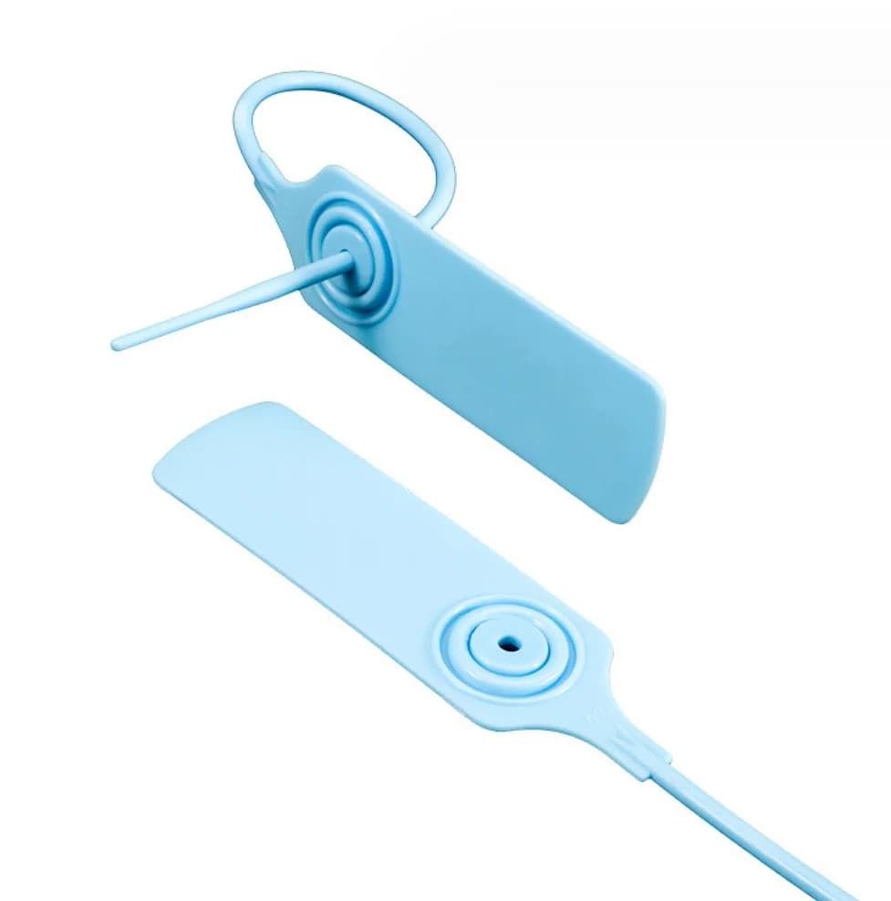 Custom Anti-Theft Plastic Seal Tag Printed Brand Logo Retail Tags Zip Ties for, front view