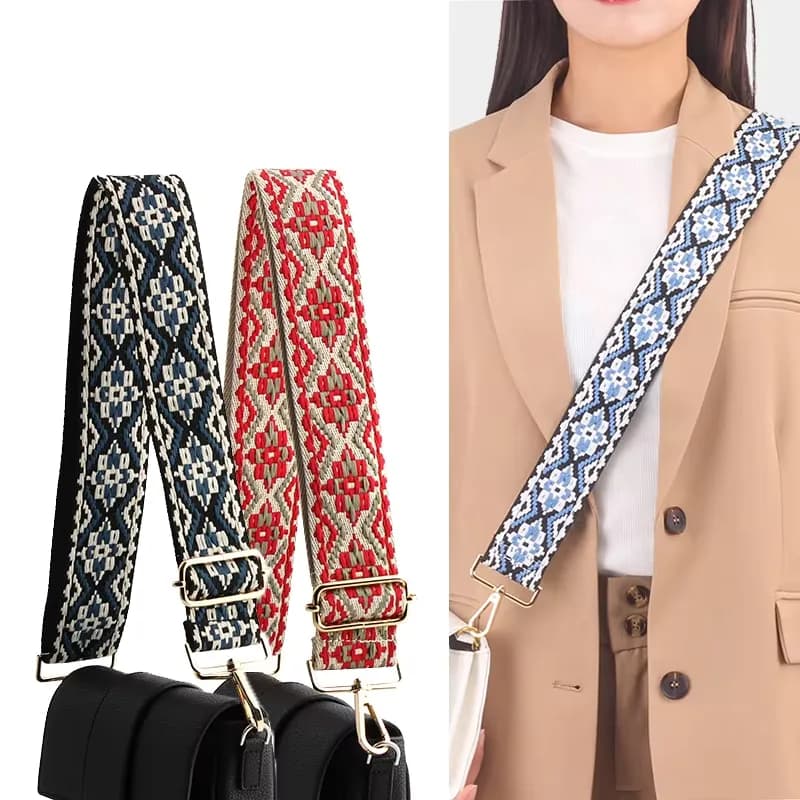 Multi Color Replacement Shoulder Strap Cross Body Adjustable Strap Handbag, front view