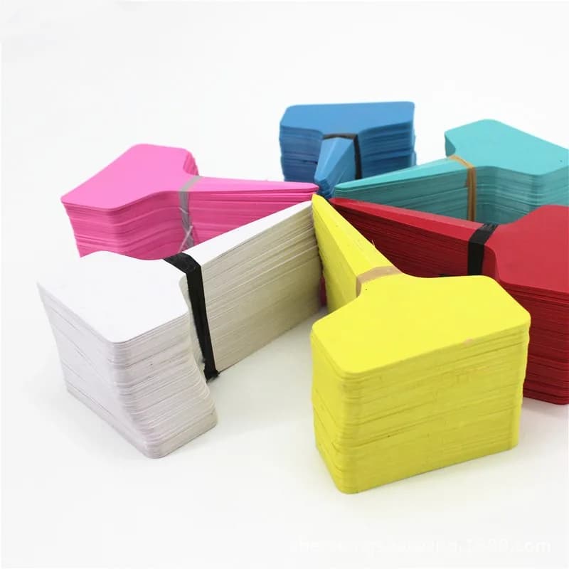 Recyclable Plastic Plant Labels Garden Markers 6*10cm Waterproof PVC Customizable Colors White Pink Green Yellow - view 1