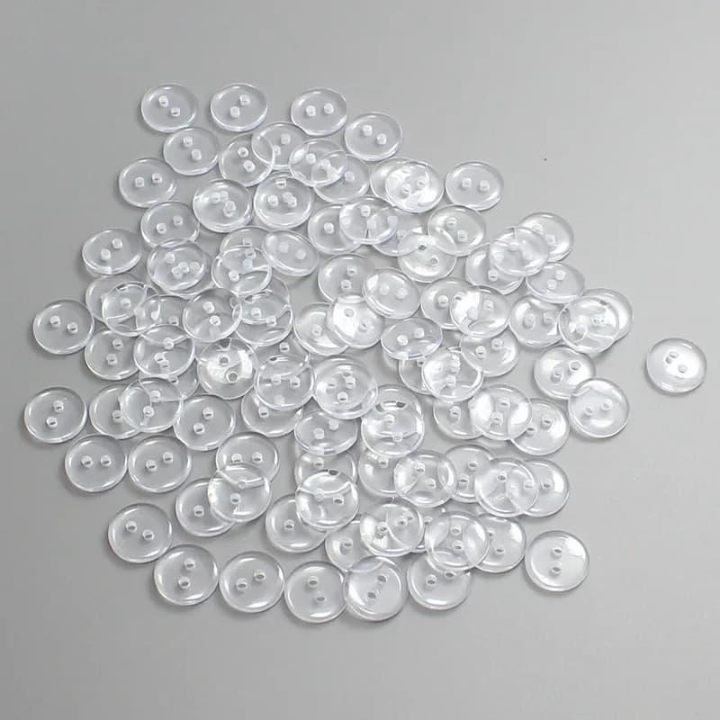 Eco Friendly Custom Embossed Button Fancy Buttons Transparency Invisibility, front view