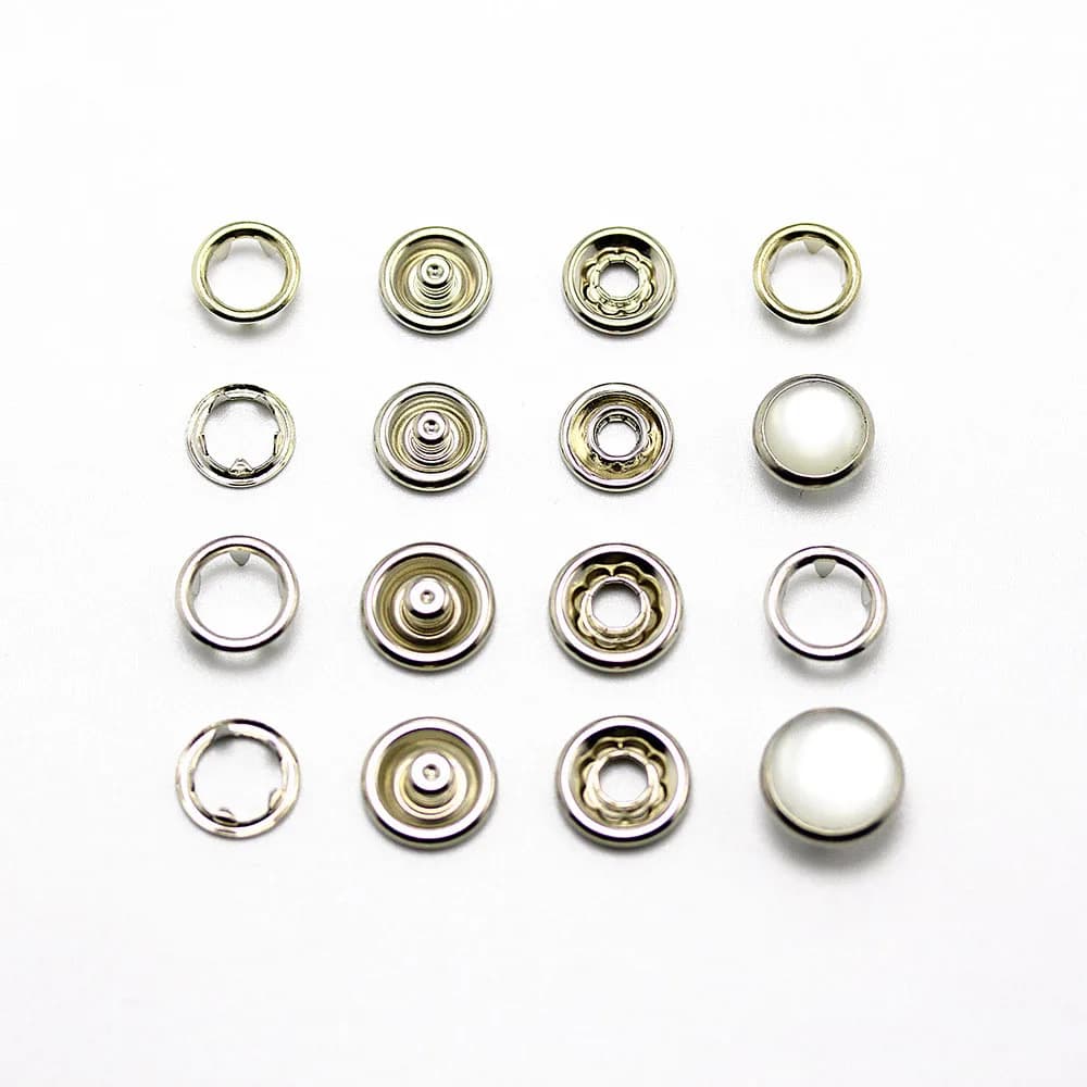 Custom Size Snap Fasteners Prong Ring Snaps Press Studs Snap Buttons Popper, front view