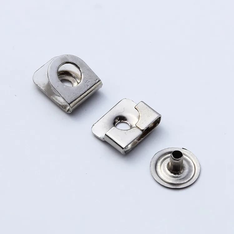3 Pieces Press on Snap Metal Hook and Bar Closure Fastener for Pants Jeans and, front view