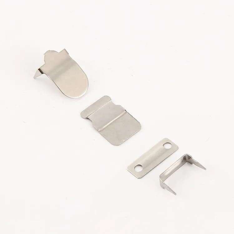 4 Parts Sew on Nickel Stainless Brass Iron Hook and Bar Closure Set for, front view