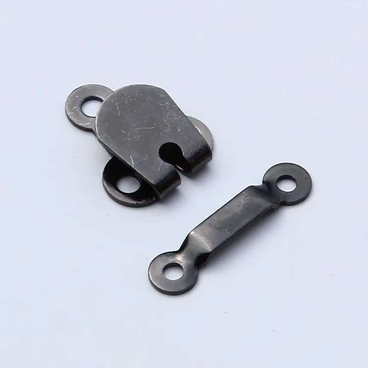 Brass Metal Two-claw Trouser Hooks Men's and Women's Trousers Buckles 2-Piece, front view