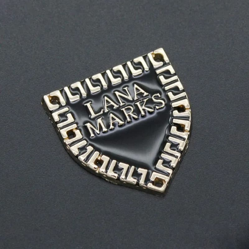 Handbag Hardware Accessories Bag Tags Custom Letter logo Engraved Metal Labels Metal Name Plates - view 1