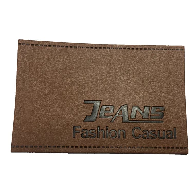 PU Leather Standard Jeans Waist Standard Pants Waist Label Clothing Accessories Decorative Leather Brand - view 1