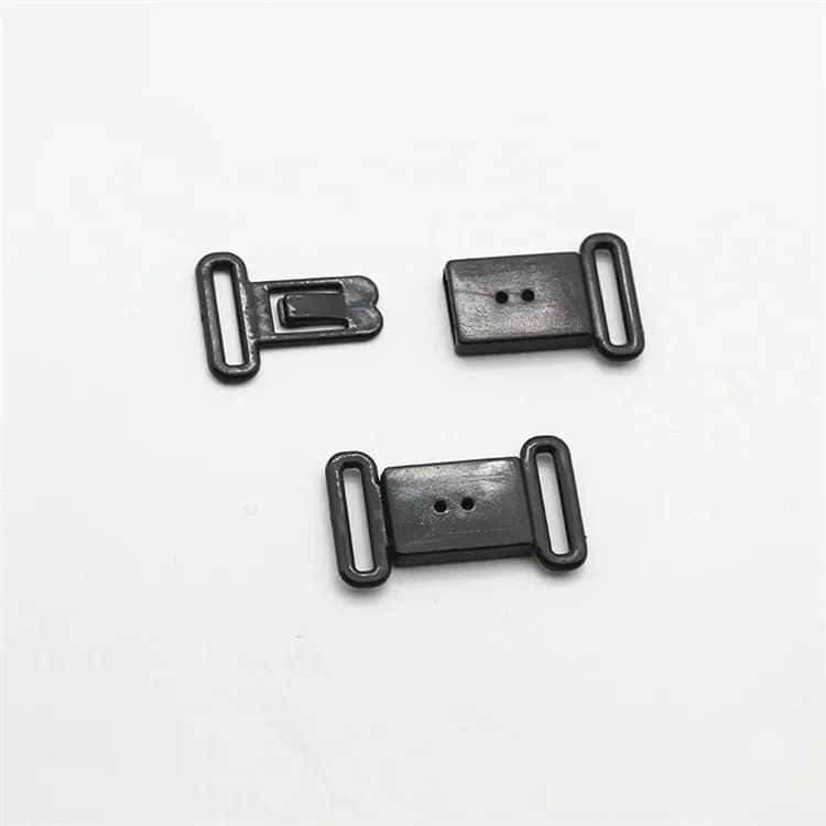 12.5mm 0.49 Inch Bra Front Closure Buckle Underwear Accessories White Bra, front view