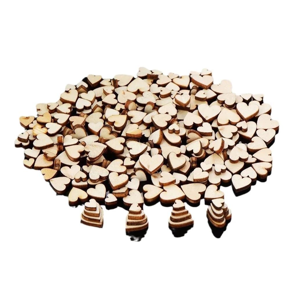 9.6L~19L Stylish and Simple Wooden Heart Patch Decoration Eco-Friendly Love, front view