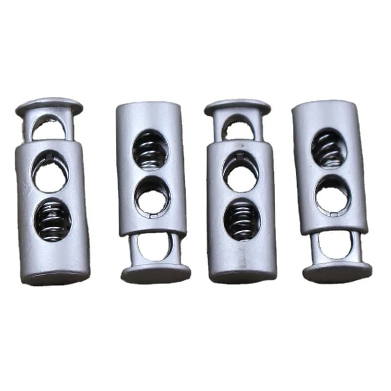 Custom Eco-friendly Adjustable Drawstring Buckle Metal Toggle Cord Stopper, front view