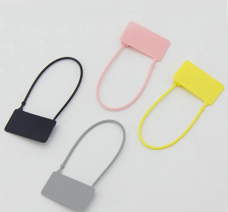 Custom Logo 170mm/175mm Disposable Plastic Seal with Writable Tag Anti-Theft, front view