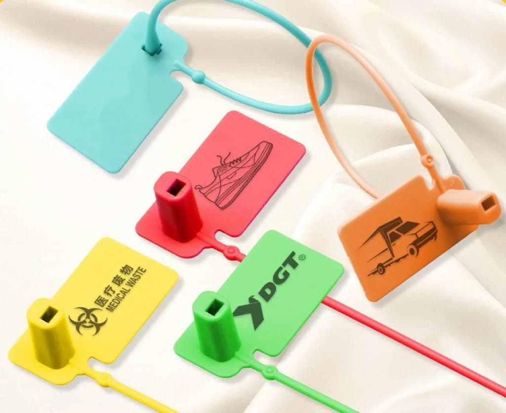 6.69inch 170mm Custom Printing logo Anti Theft Clasp Plastic Seal for Clothing, front view