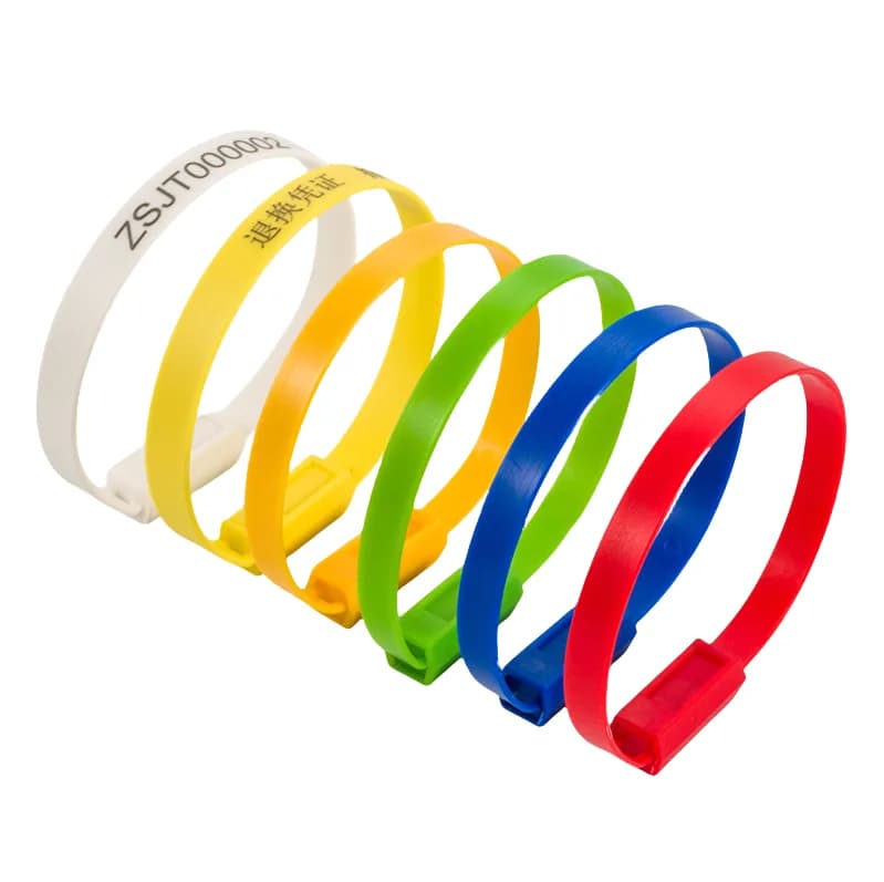 210mm 8.27inch Custom Disposable Tamper Evident Plastic Security Lock Seal for, front view