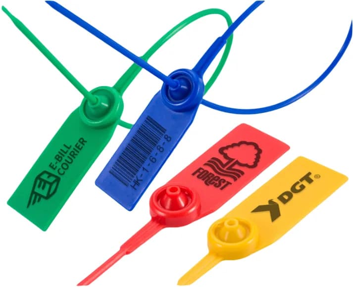 300mm/370mm QR Code Plastic Cargo Seal for Clothing Shoes Bags, front view