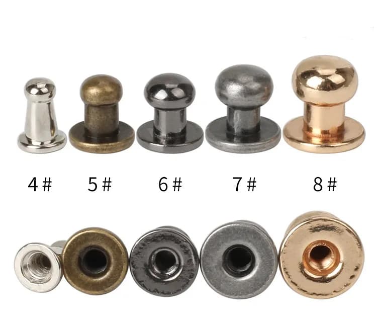 Custom Decoration Rivets Water Nail Round Alloy Metal Rivet for DIY Bag, front view