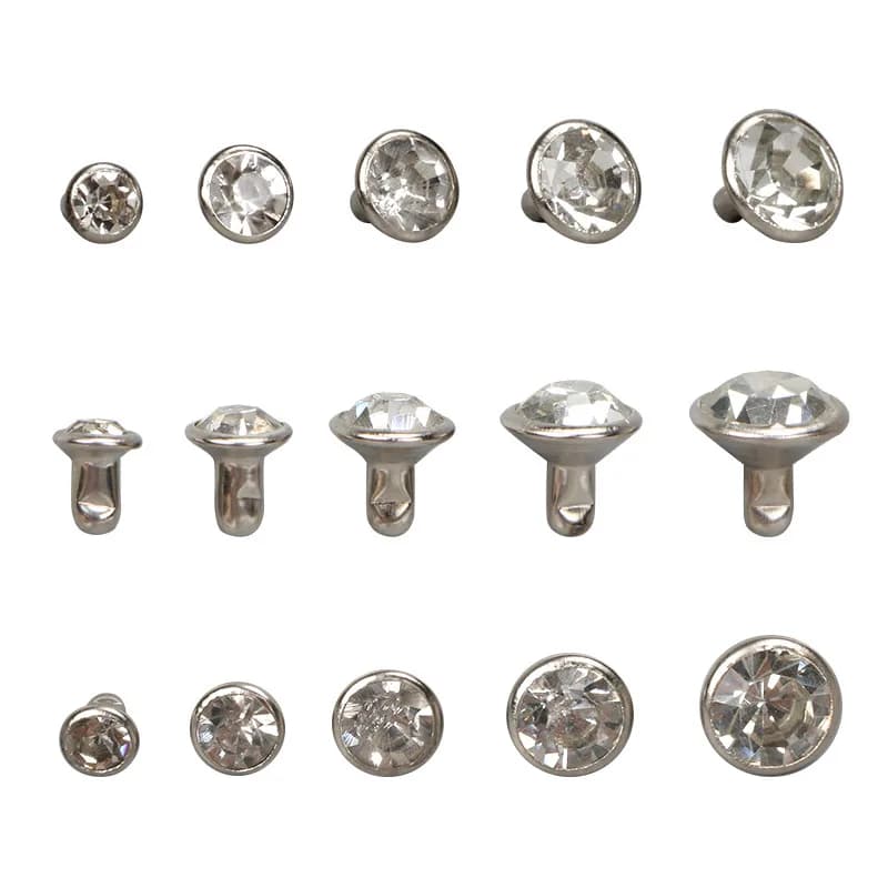 Customization Decoration Handbag Shoes Belt Cap Hat Metal Different Sizes, front view