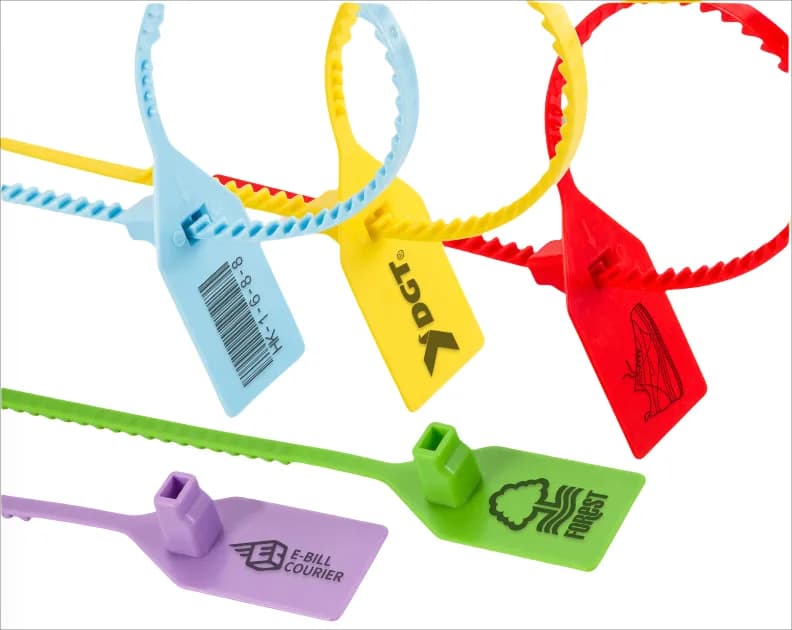13.78inch Plastic Security Seal Lock 350mm Secure Label Pull-Through Strip for, front view