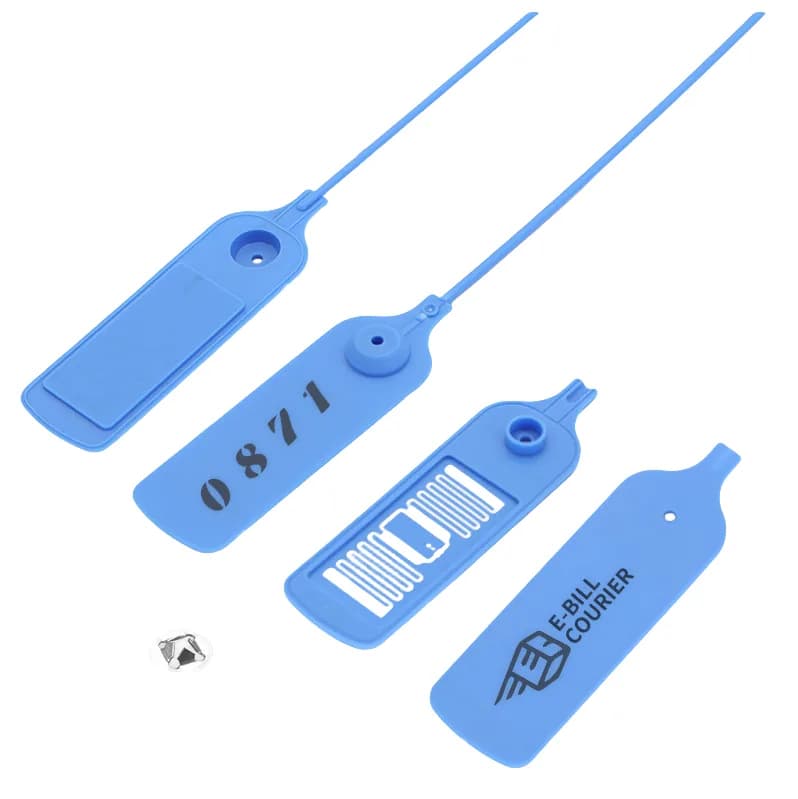 12inch 305mm Customized RFID Plastic Seal Tamper Seals Numberd Zip Ties Pull, front view