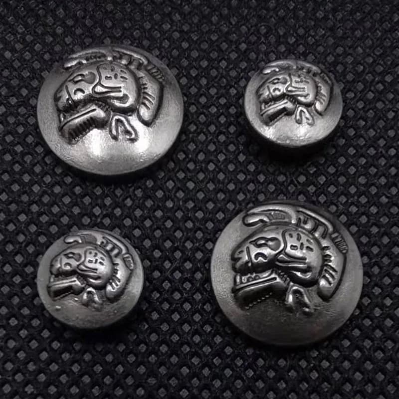 Hot Selling Metal Zinc Alloy Rivet Custom Ghost Head Leather Rivets for Jeans, front view