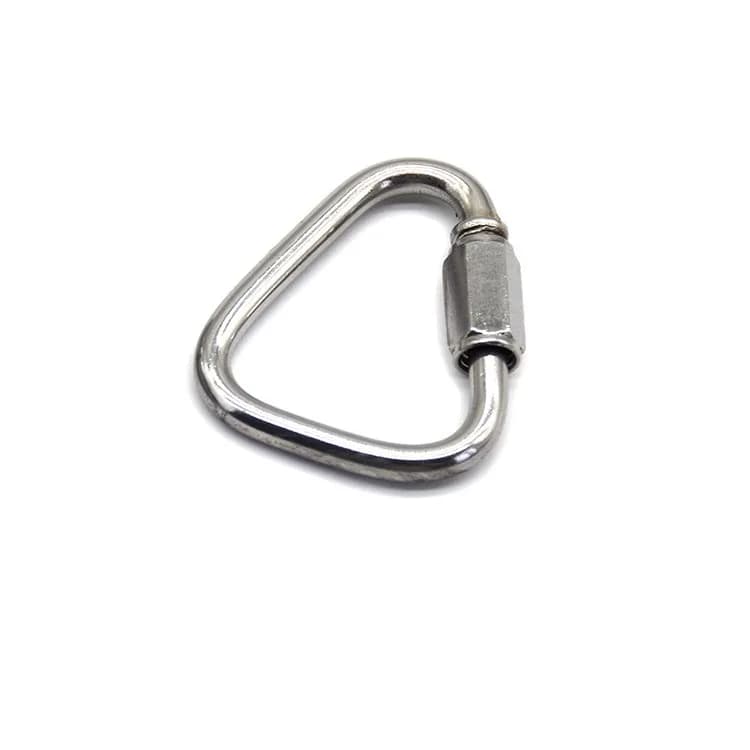 Triangular Shape Carabiner Snap Keyring Outdoor Safety Aluminium Climbing, front view