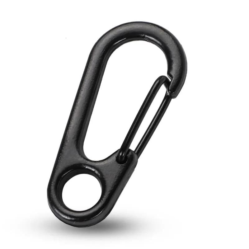 Bulk in Stock Mini Outdoor Camping Carabiner Keychain Hook Custom Aluminium, front view