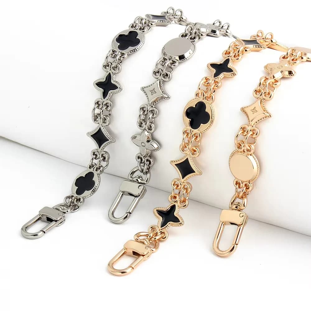 Women's Bag Extender Chain - Alloy Metal Purse Shoulder Strap Chain with Charm, front view