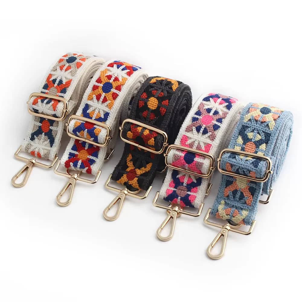 Custom Colorful Replacement Webbing Bag Shoulder Strap Crossbody Adjustable, front view