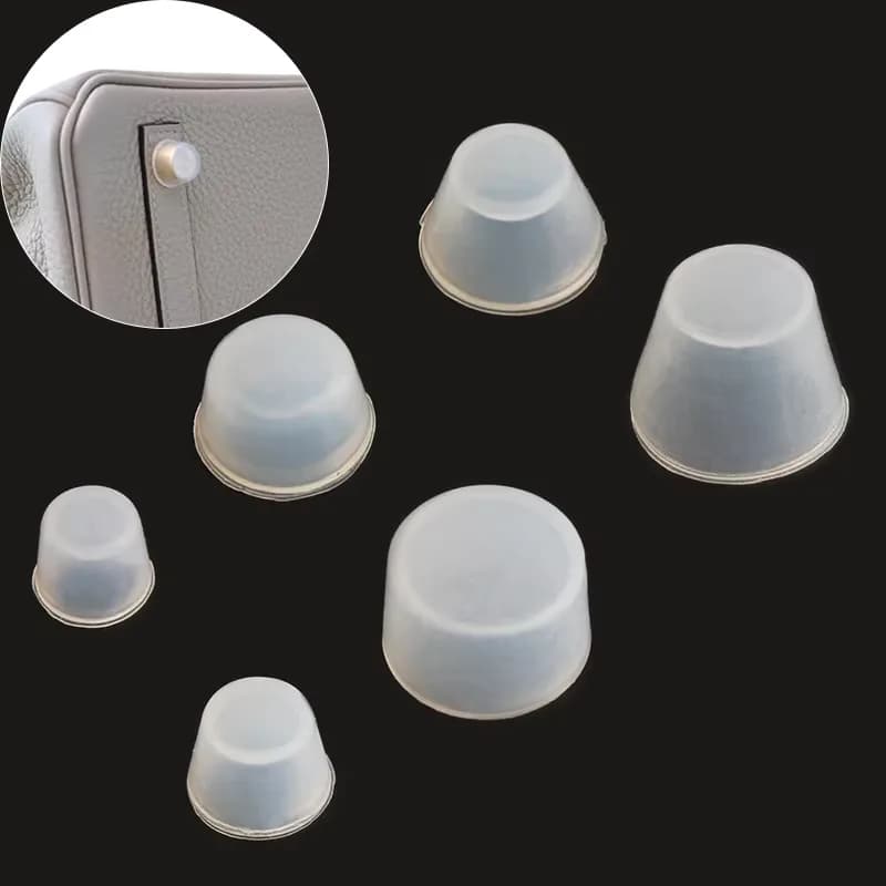 Transparent Silicone Cover Bag Stud Protective Cover Rubber Sleeve Caps for Bag, front view