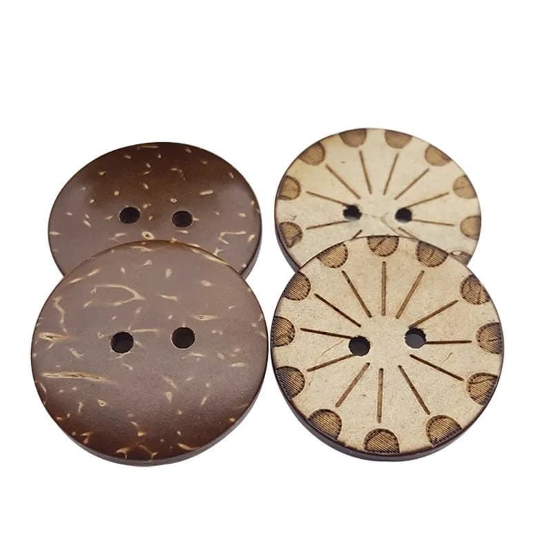 Direct Sales of Coconut Shell Buttons Environmental protection Laser Craft, front view