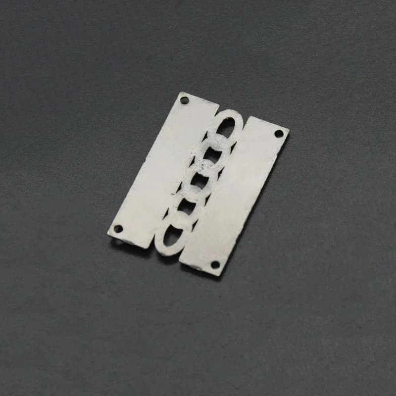Custom Raised Logo Metal Brand Name Plate for Wallet and Handbags - view 1