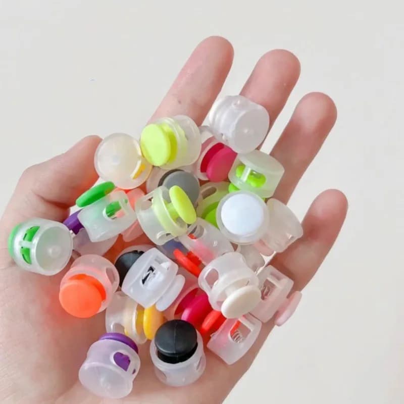 Custom Plastic Toggle Stopper for Garments Sports Bags Jackets Cord Lock Draw, front view